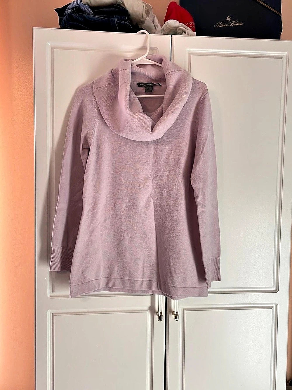 French Connection Cowl Neck Sweater in Pink